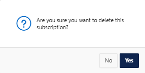 Deletion confirmation message