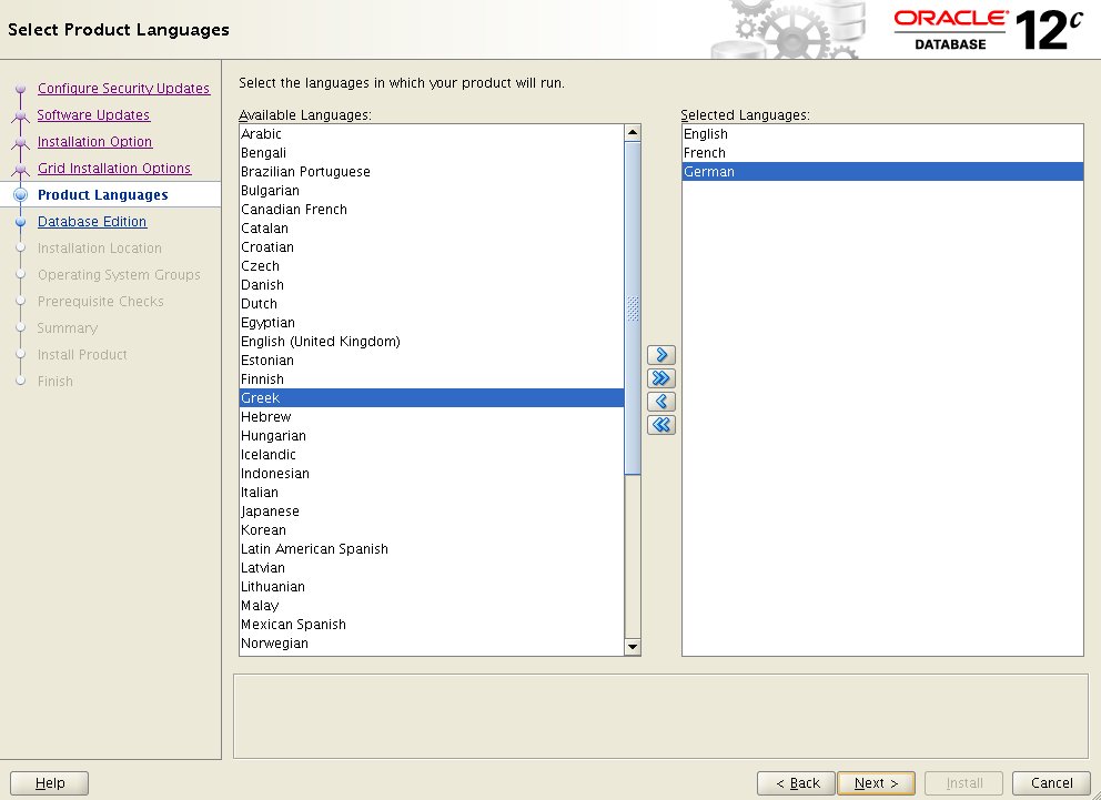 Select Product Languages