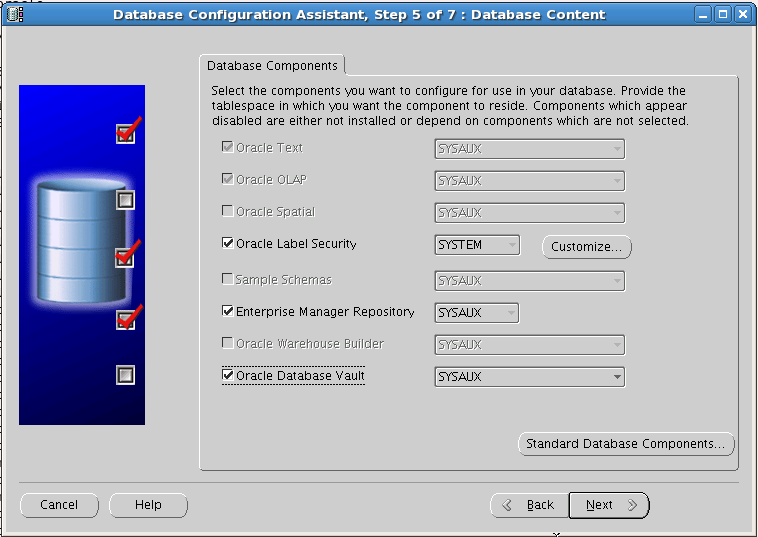 Oracle Database Vault installation