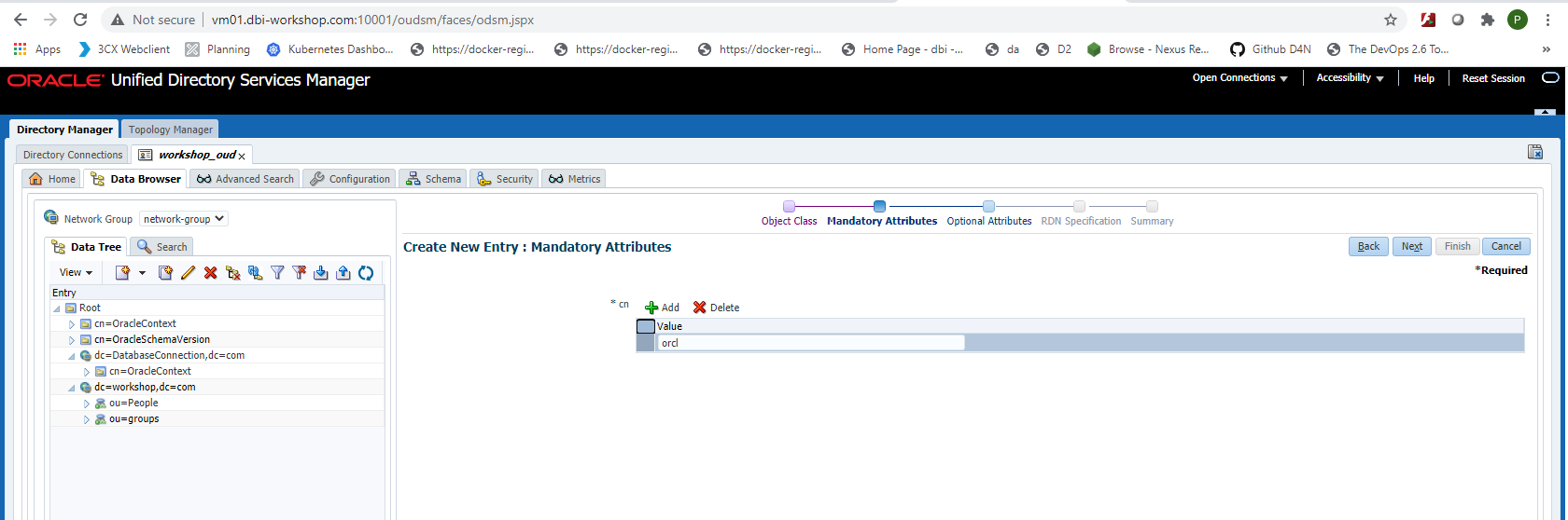 New TNS Entry: give a name