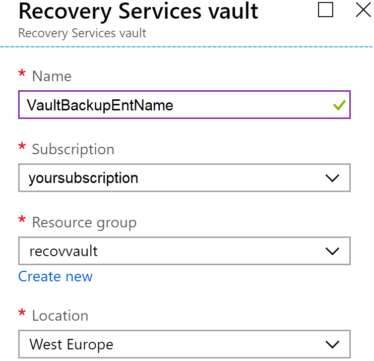 Recovery Services Backup