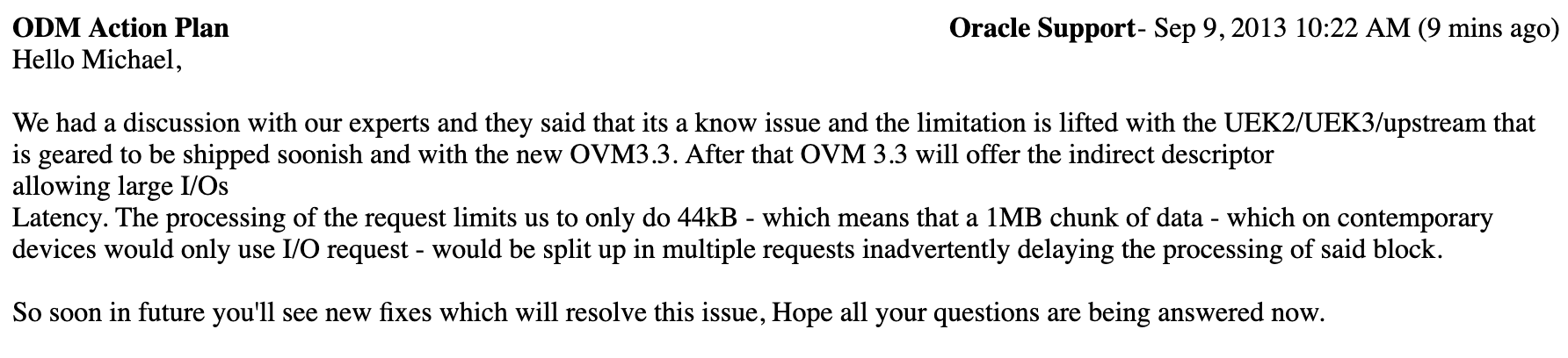 OVM blocksize