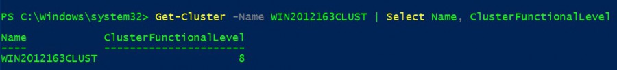 blog 111 - 2 - Cluster Functional Level 2016