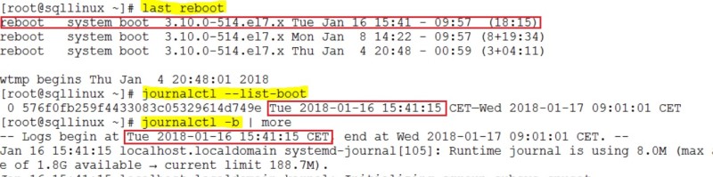 blog 126 - 2 - journalctl with last boot filter