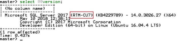 blog 137 - 3 - mssql-cli sql version