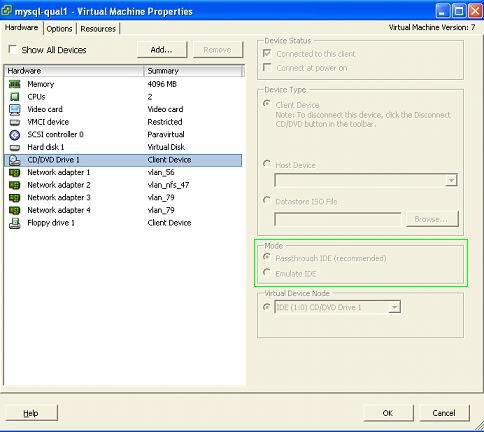 CD Rom parameters for Red Hat installatio