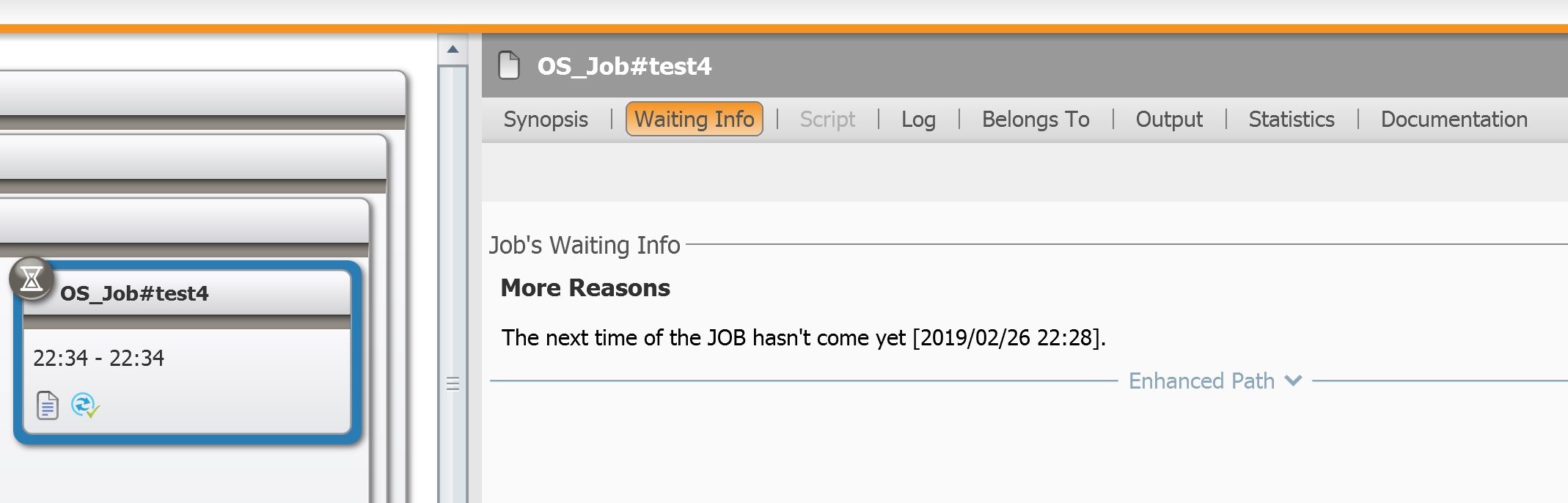 Waiting next time execution window