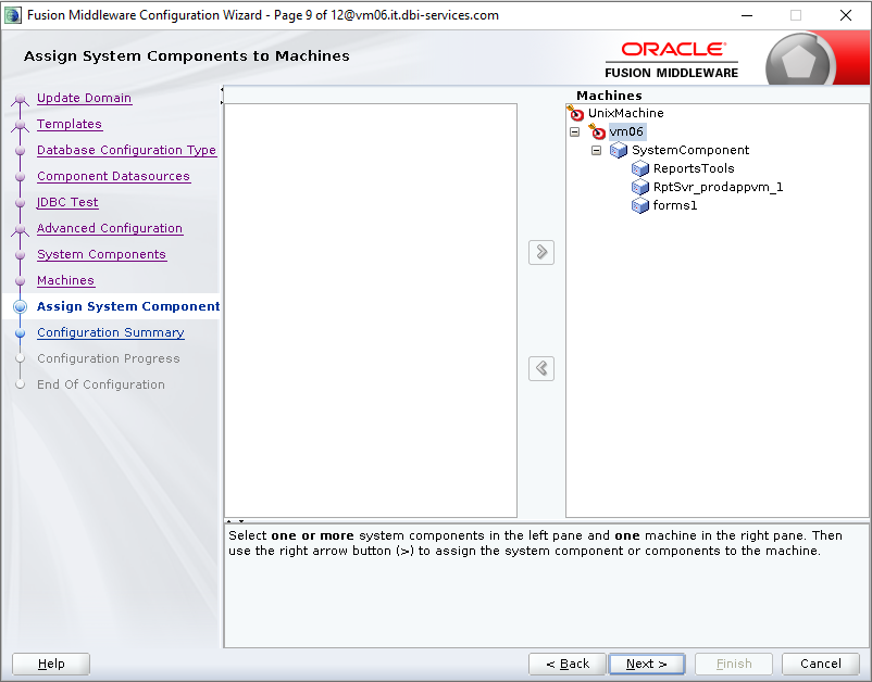 forms assigned on machine