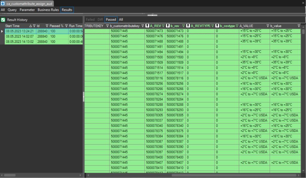 OMrun object result window