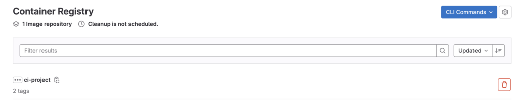 Registry view