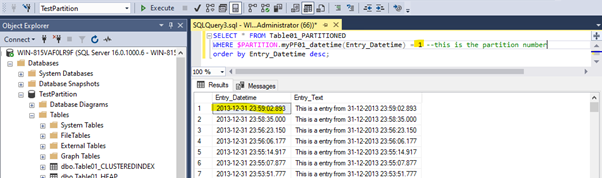  Content of partition 1