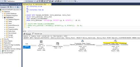 Image: Execution plan select insert