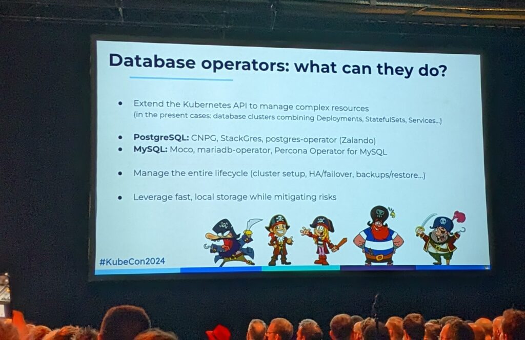 KubeCon 2024 - Slide talk about databases operators