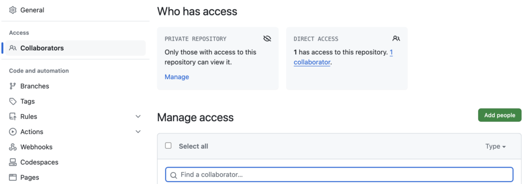 GitHub add a collaborator