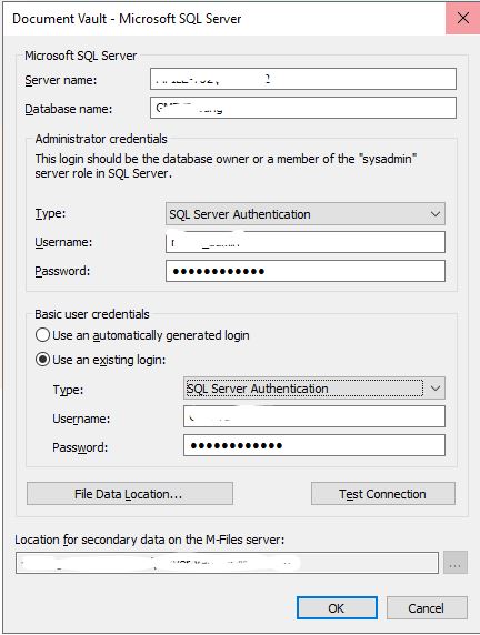 SQL configuration