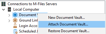 Attach Vault