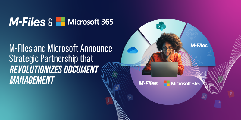 Official image of the M-Files and Microsoft 365 strategic partnership
