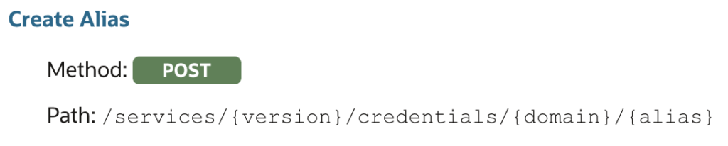 Create alias endpoint in GoldenGate documentation