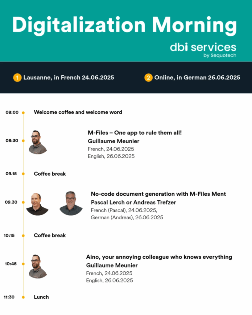 Digitalization Morning, dbi services